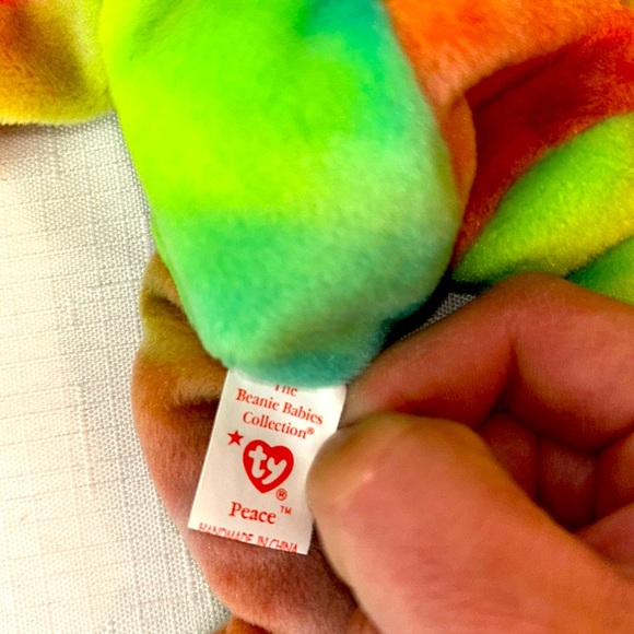 Peace Bear Beanie Baby - Picture 6 of 9